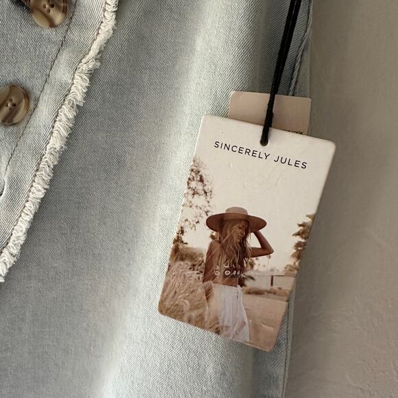 SINCERELY JULES | Boho Denim Y2K 90s Fringe Asymmetrical Skirt Size Small 5 /27 - Picture 6 of 14